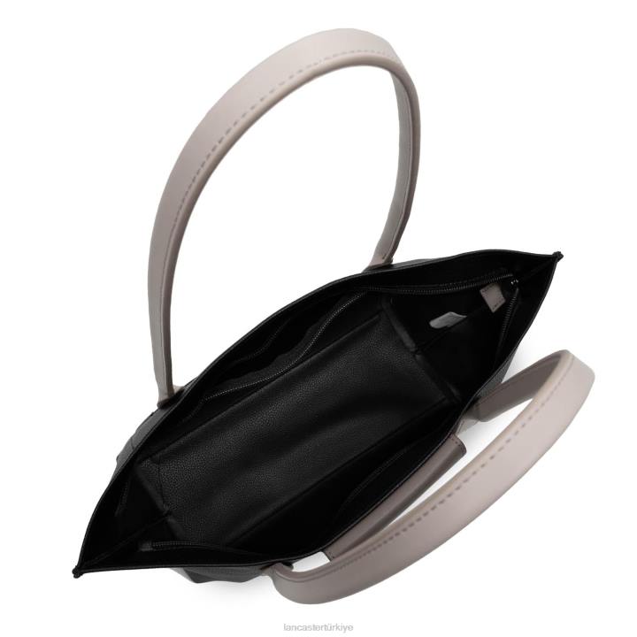 kadınlar m kadın çantası maya noir-taupe-galet gülü Lancaster Paris çanta H0LP2837