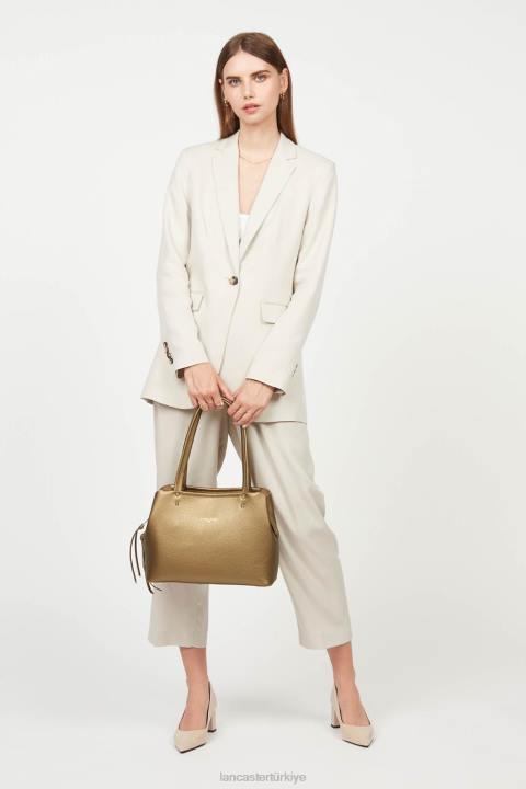 kadınlar m tote çanta faulonne çift kişilik doğaüstü altın Lancaster Paris çanta H0LP2925