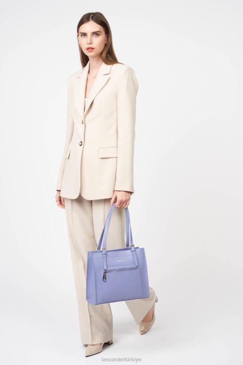 kadınlar m tote çanta faulonne çift kişilik ekru lavand Lancaster Paris çanta H0LP2883