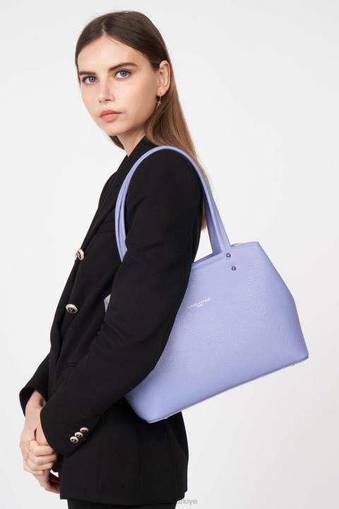 kadınlar m tote çanta faulonne çift kişilik ekru lavand Lancaster Paris çanta H0LP2918