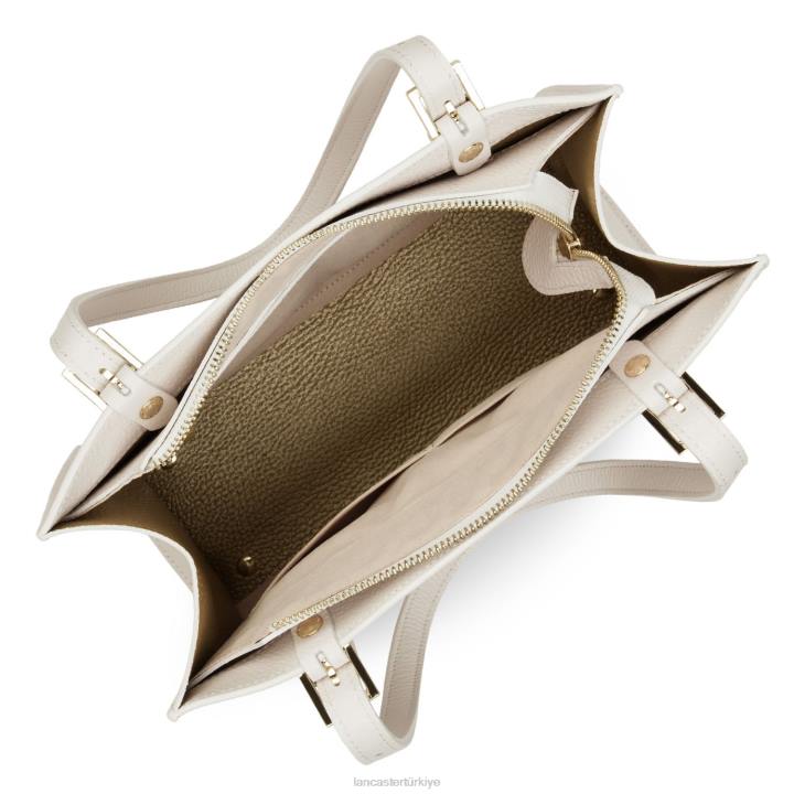 kadınlar m tote çanta faulonne çift kişilik ekru-veya- Lancaster Paris çanta H0LP2888