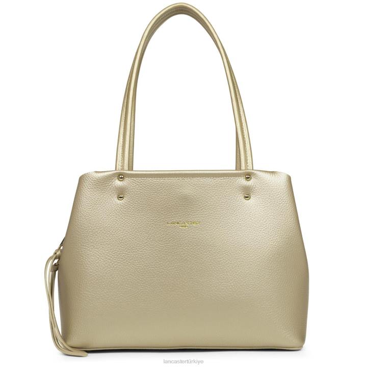 kadınlar m tote çanta faulonne çift kişilik çıplak şampanya Lancaster Paris çanta H0LP2923