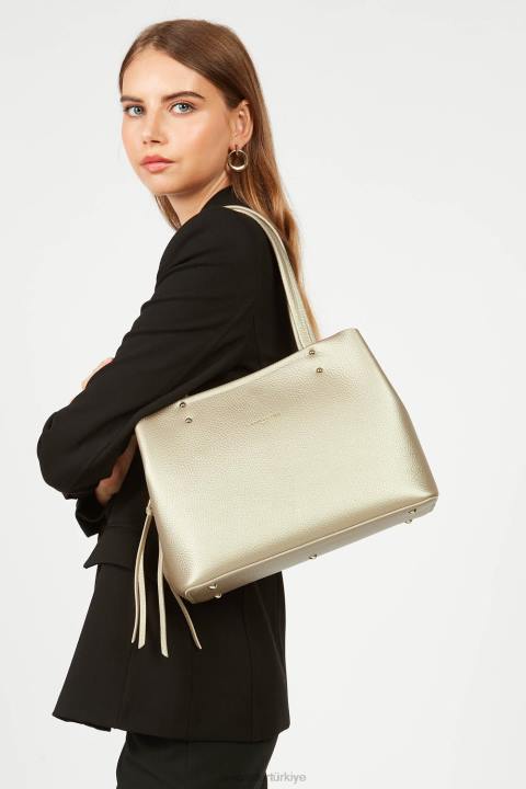 kadınlar m tote çanta faulonne çift kişilik çıplak şampanya Lancaster Paris çanta H0LP2923