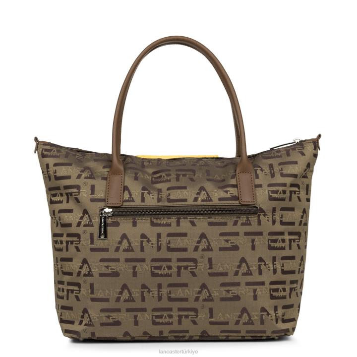 kadınlar m tote çanta logosu kba Marron-Vison-Jaune Lancaster Paris çanta H0LP4504