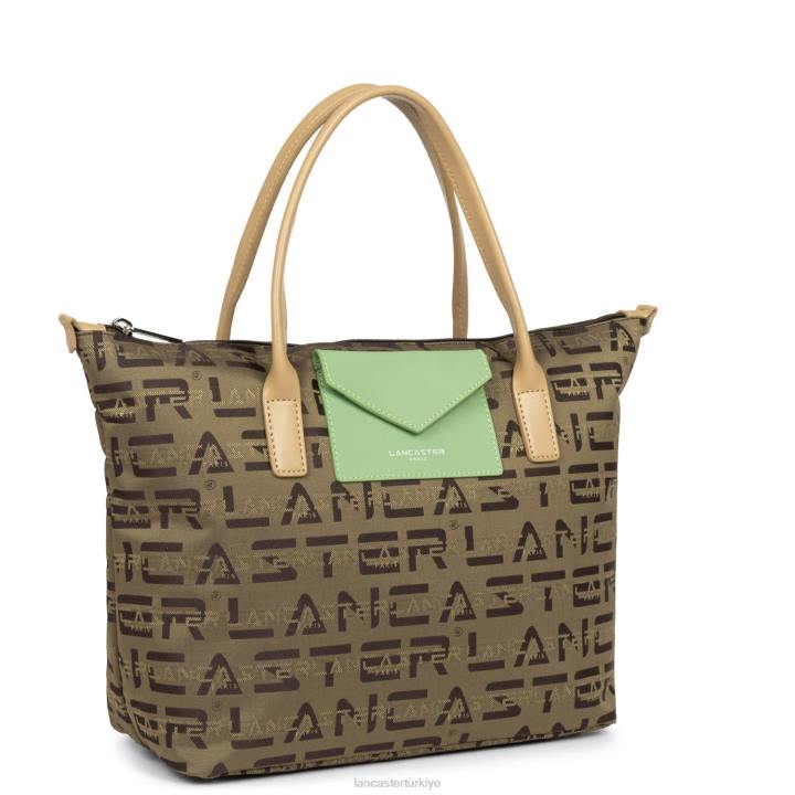 kadınlar m tote çanta logosu kba marron-natürel-yeşim Lancaster Paris çanta H0LP4507