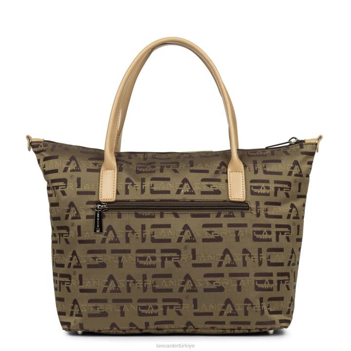 kadınlar m tote çanta logosu kba marron-natürel-yeşim Lancaster Paris çanta H0LP4507
