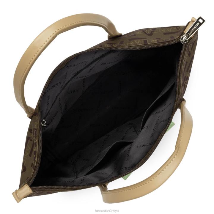 kadınlar m tote çanta logosu kba marron-natürel-yeşim Lancaster Paris çanta H0LP4507