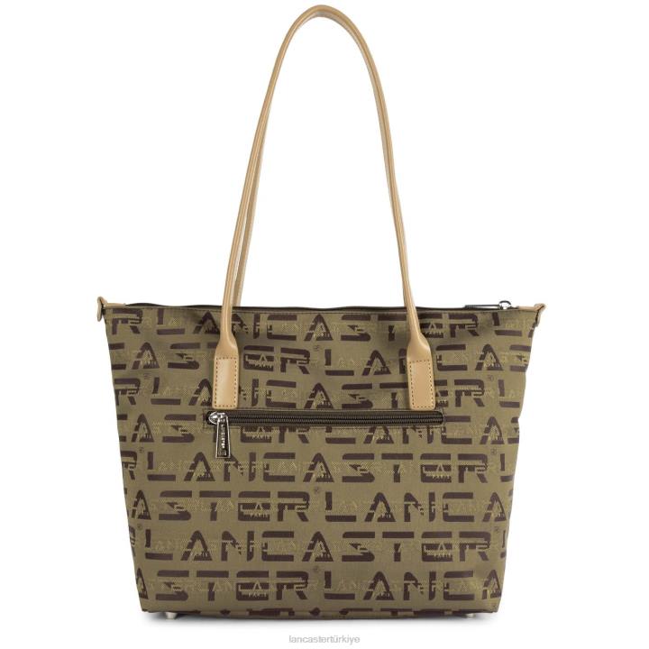 kadınlar m tote çanta logosu kba marron-natürel-yeşim Lancaster Paris çanta H0LP4511