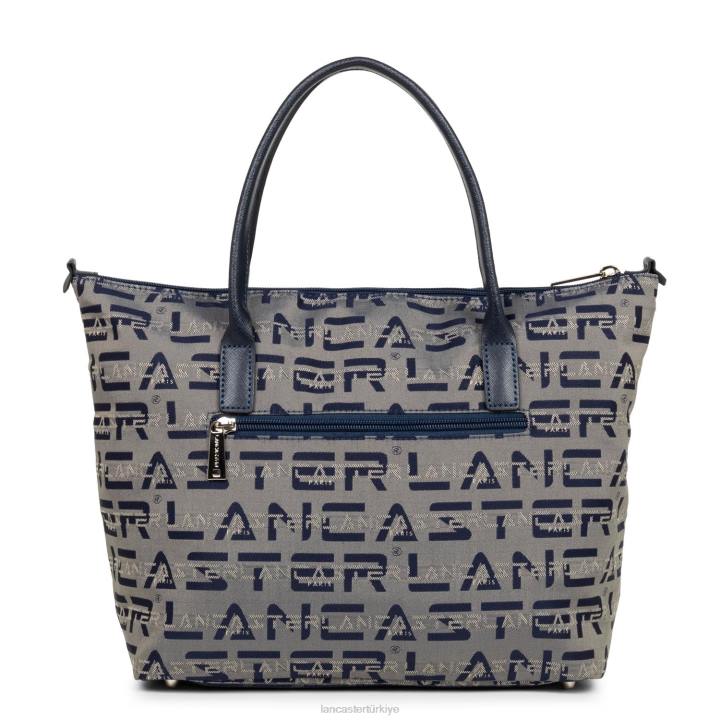 kadınlar m tote çanta logosu kba mavi fonce Lancaster Paris çanta H0LP4506