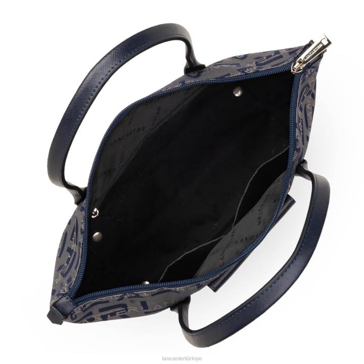 kadınlar m tote çanta logosu kba mavi fonce Lancaster Paris çanta H0LP4506