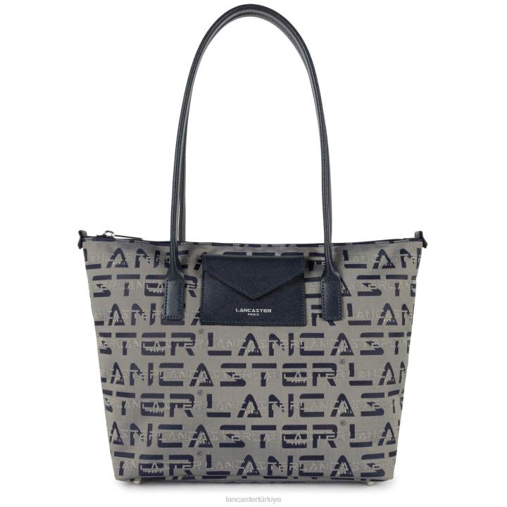 kadınlar m tote çanta logosu kba mavi fonce Lancaster Paris çanta H0LP4508