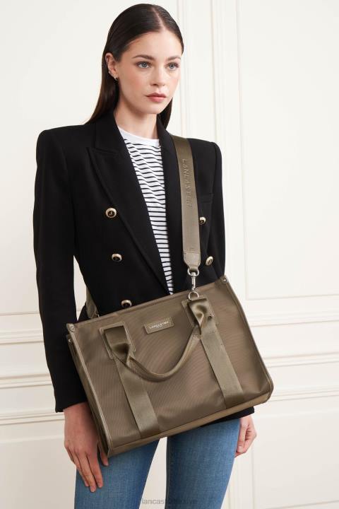 kadınlar m tote çanta temel fakülte boz kahverengi Lancaster Paris çanta H0LP4470