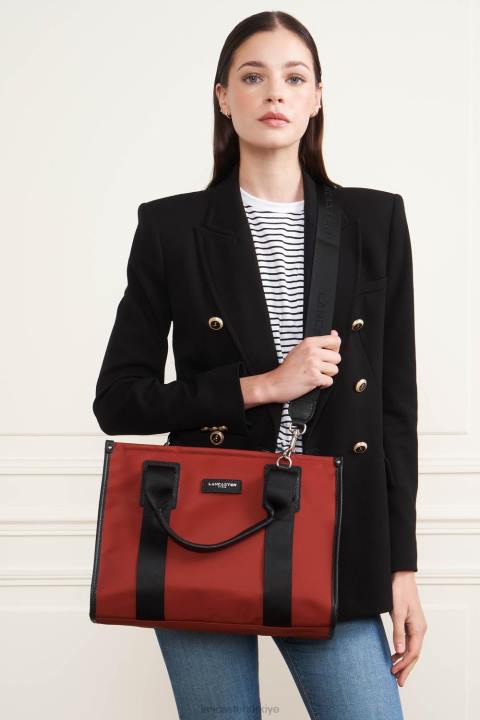 kadınlar m tote çanta temel fakülte kırmızı Lancaster Paris çanta H0LP4469