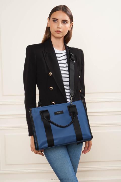 kadınlar m tote çanta temel fakülte mavi Lancaster Paris çanta H0LP4472
