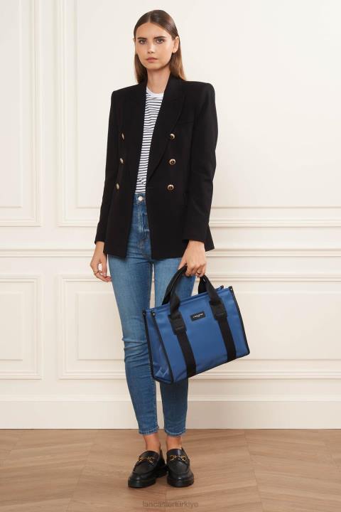 kadınlar m tote çanta temel fakülte mavi Lancaster Paris çanta H0LP4472