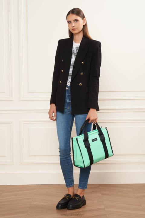kadınlar m tote çanta temel fakülte mavi lagün Lancaster Paris çanta H0LP4473