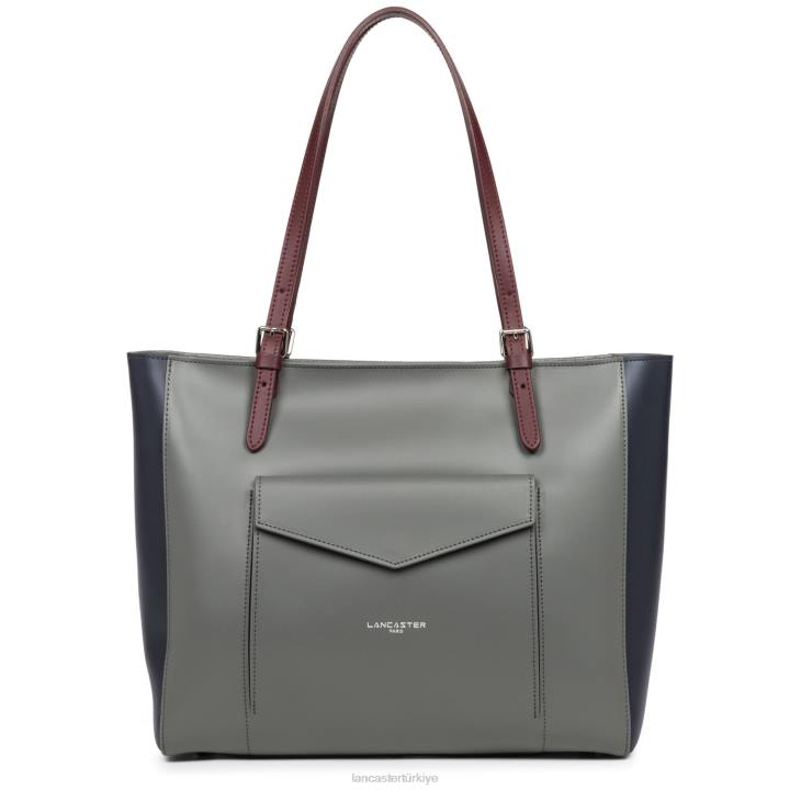kadınlar taşıma çantası sorunsuz yeni gris bleu fonce-bordo Lancaster Paris çanta H0LP3426