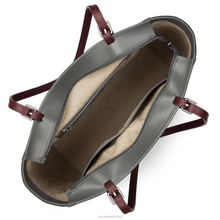 kadınlar taşıma çantası sorunsuz yeni gris bleu fonce-bordo Lancaster Paris çanta H0LP3426