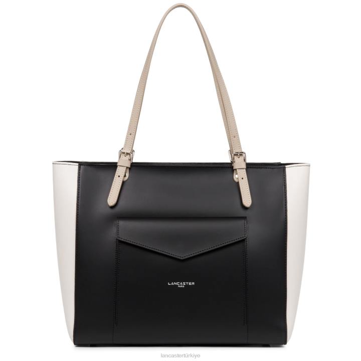 kadınlar taşıma çantası sorunsuz yeni noir-ekru-galet gülü Lancaster Paris çanta H0LP3416