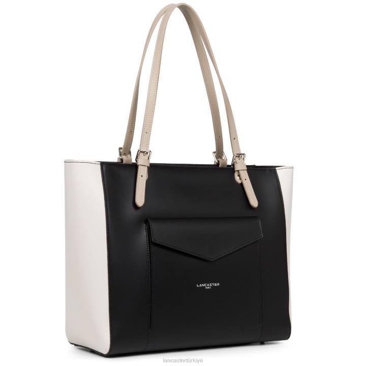 kadınlar taşıma çantası sorunsuz yeni noir-ekru-galet gülü Lancaster Paris çanta H0LP3416