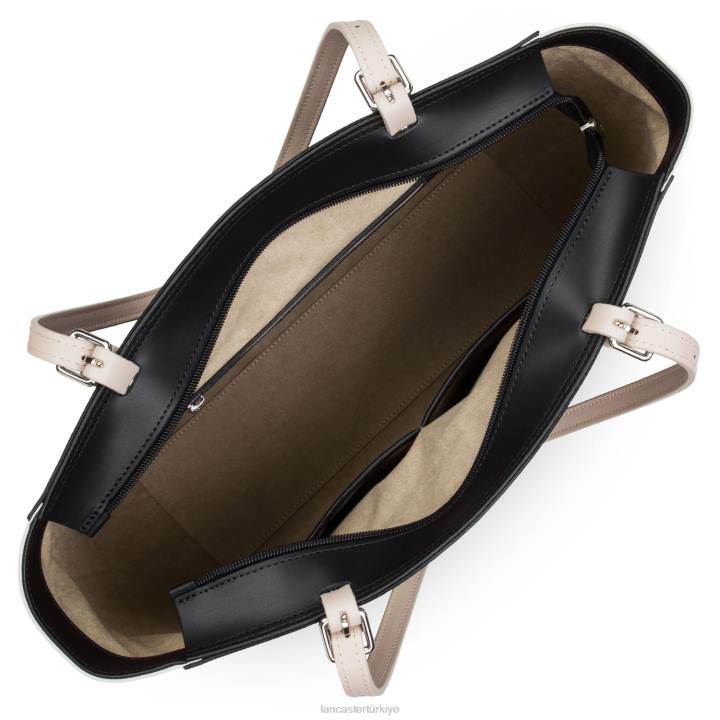 kadınlar taşıma çantası sorunsuz yeni noir-ekru-galet gülü Lancaster Paris çanta H0LP3416