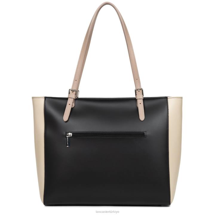 kadınlar taşıma çantası sorunsuz yeni noir-çıplak clair-çıplak fonce Lancaster Paris çanta H0LP3414