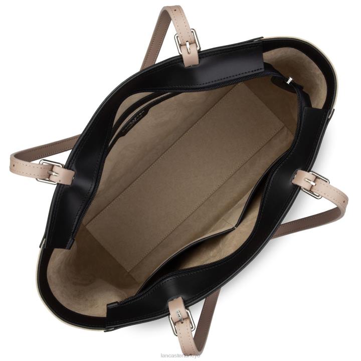 kadınlar taşıma çantası sorunsuz yeni noir-çıplak clair-çıplak fonce Lancaster Paris çanta H0LP3414