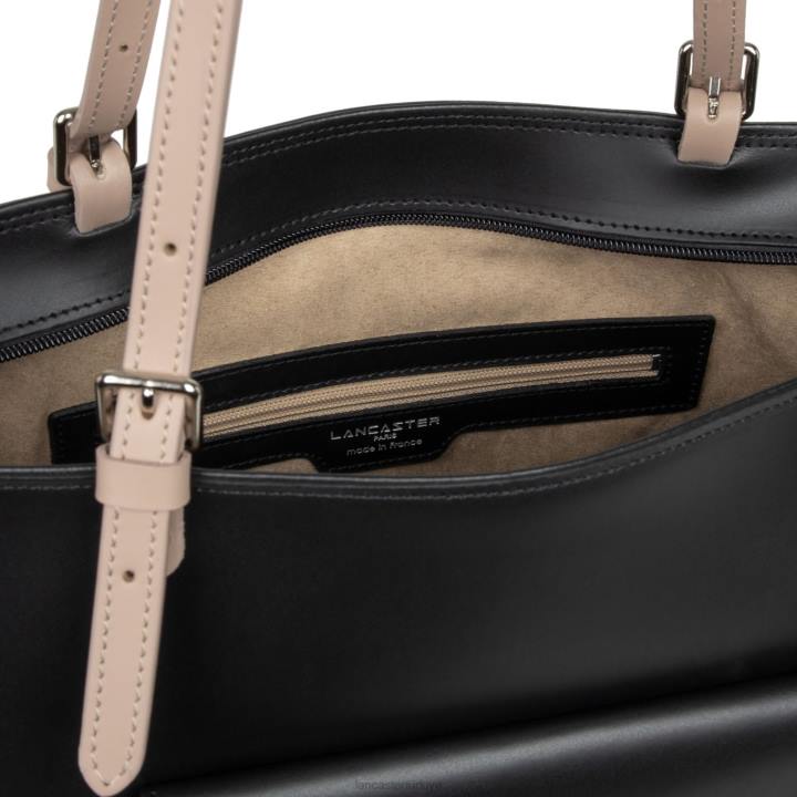 kadınlar taşıma çantası sorunsuz yeni noir-çıplak clair-çıplak fonce Lancaster Paris çanta H0LP3414