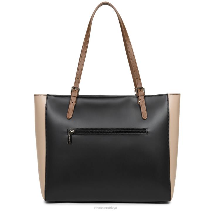 kadınlar taşıma çantası sorunsuz yeni noir-çıplak-vizon Lancaster Paris çanta H0LP3424