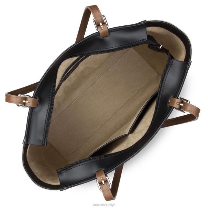 kadınlar taşıma çantası sorunsuz yeni noir-çıplak-vizon Lancaster Paris çanta H0LP3424