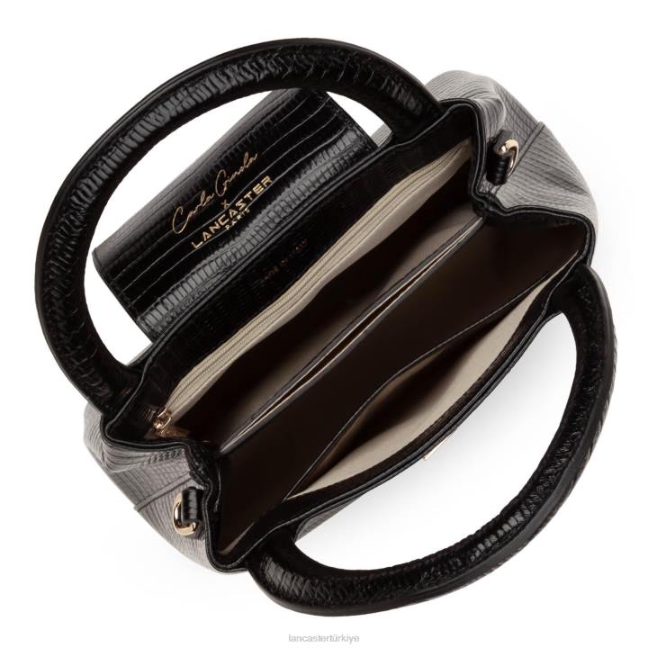 kadınlar çanta carla noir-lezard Lancaster Paris çanta H0LP3189