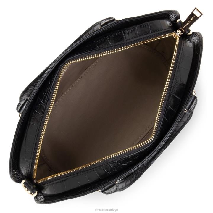 kadınlar çanta egzotik croco cn kara Lancaster Paris çanta H0LP3672