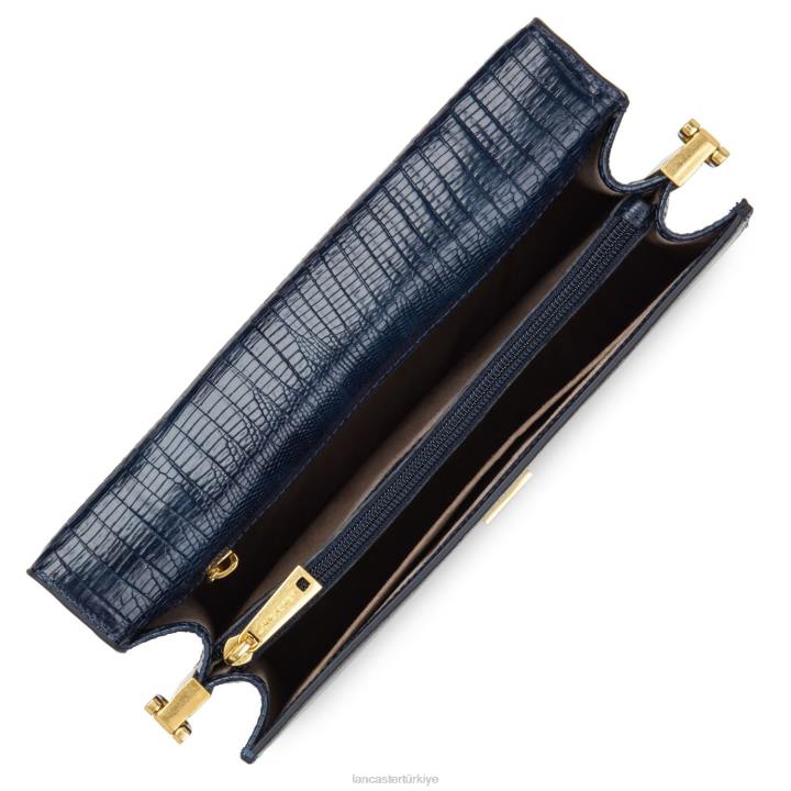 kadınlar çanta egzotik lee bleu fonce-lezard Lancaster Paris çanta H0LP3351