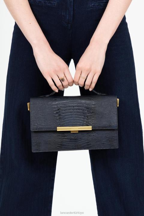 kadınlar çanta egzotik lee bleu fonce-lezard Lancaster Paris çanta H0LP3351