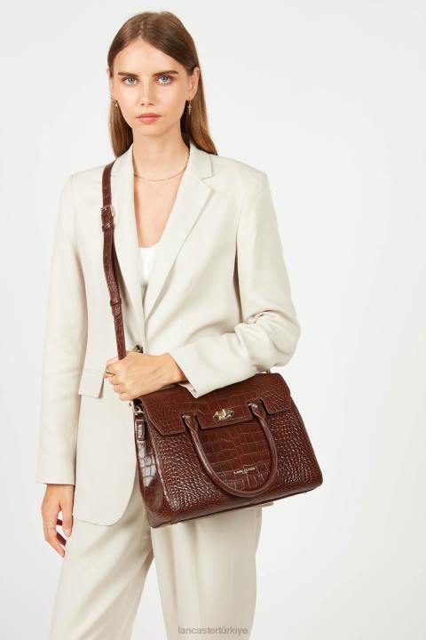 kadınlar çanta egzotik lezard & croco cn chataigne Lancaster Paris çanta H0LP3271