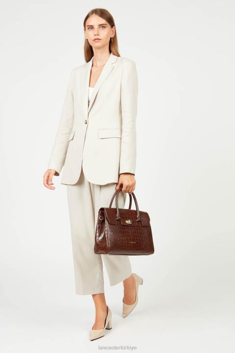 kadınlar çanta egzotik lezard & croco cn chataigne Lancaster Paris çanta H0LP3271