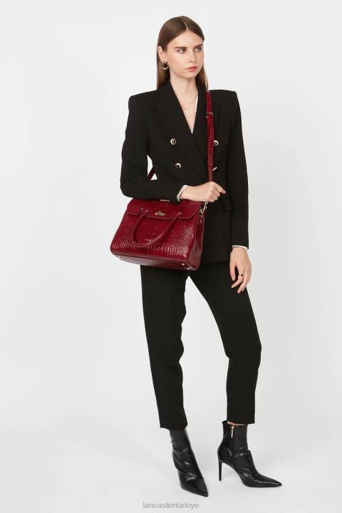 kadınlar çanta egzotik lezard & croco cn kırmızı Lancaster Paris çanta H0LP3270