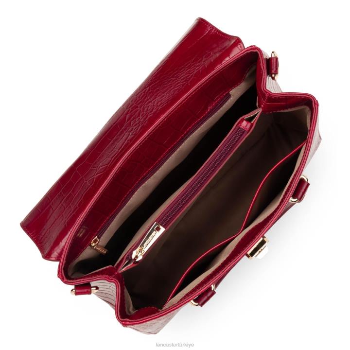 kadınlar çanta egzotik lezard & croco cn kırmızı Lancaster Paris çanta H0LP3270