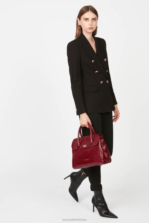 kadınlar çanta egzotik lezard & croco cn kırmızı Lancaster Paris çanta H0LP3270