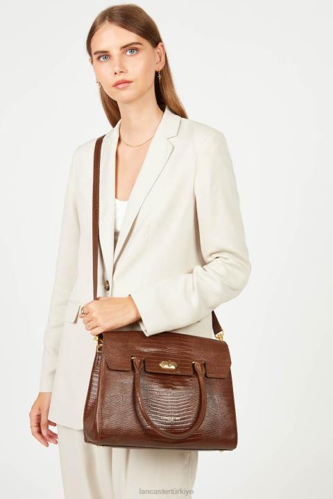 kadınlar çanta egzotik lezard & croco cn konyak-lezard Lancaster Paris çanta H0LP3268