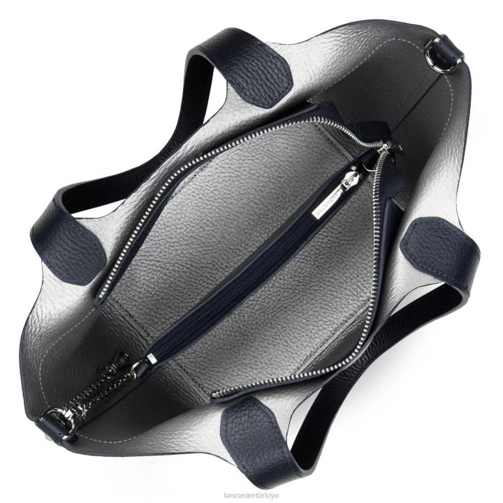 kadınlar çanta foulonne çift bleu fonce-in-argent Lancaster Paris çanta H0LP3677