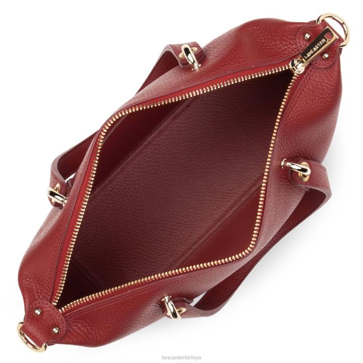 kadınlar çanta foulonne çift kızarık karmin Lancaster Paris çanta H0LP3381