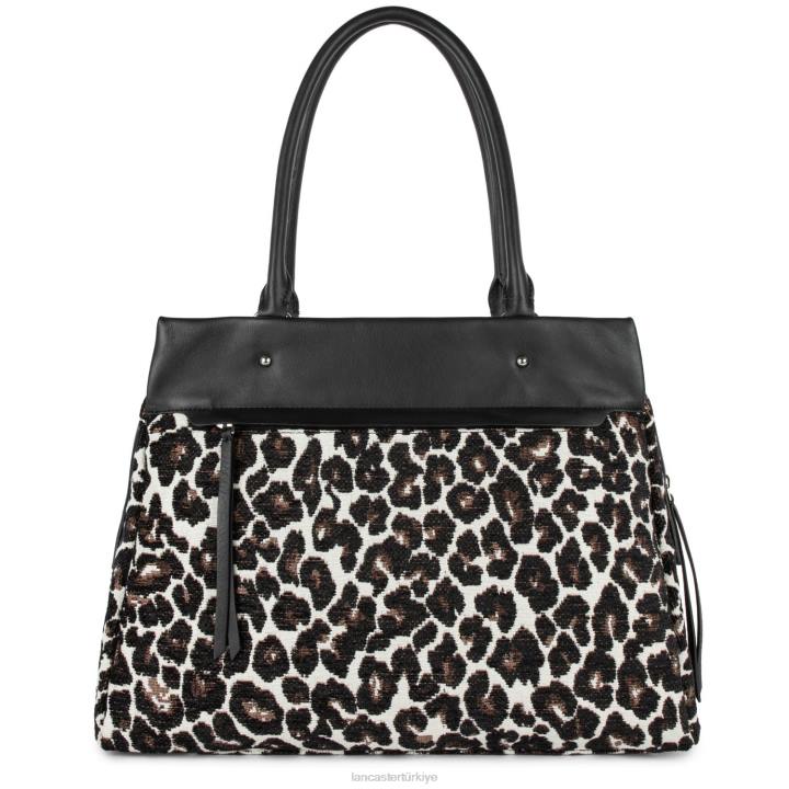 kadınlar çanta gerçek orman halısı kara leopar Lancaster Paris çanta H0LP3473