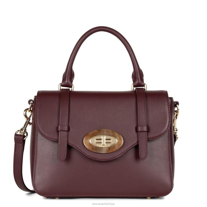 kadınlar çanta mermer dokunuşu bordo Lancaster Paris çanta H0LP4254