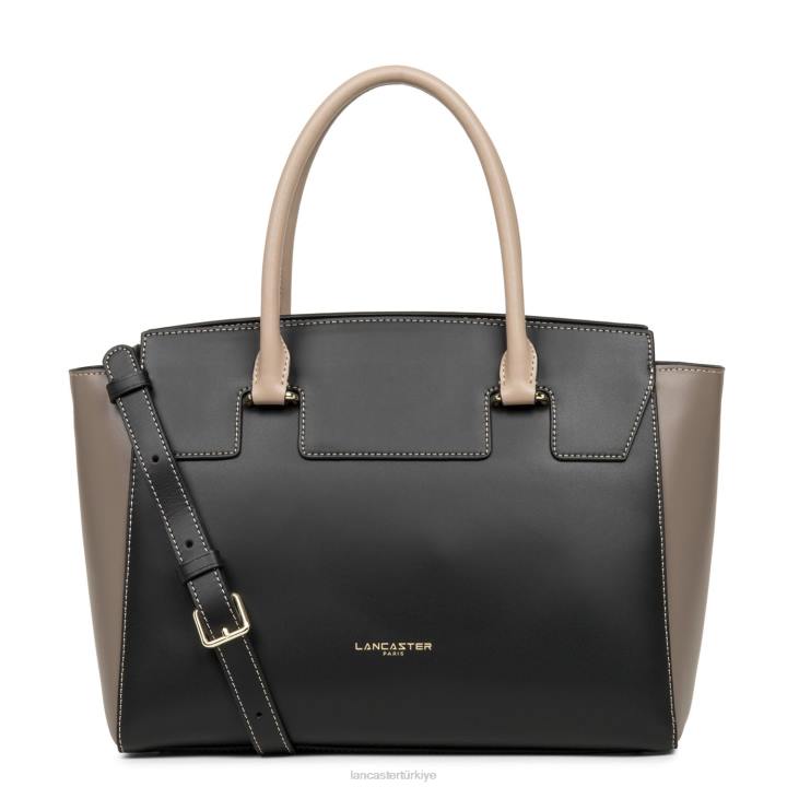kadınlar çanta pürüzsüz veya hafif noir-taupe-çıplak fonce Lancaster Paris çanta H0LP3088