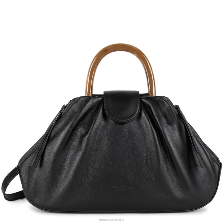 kadınlar çanta yumuşak mermer kara Lancaster Paris çanta H0LP3689