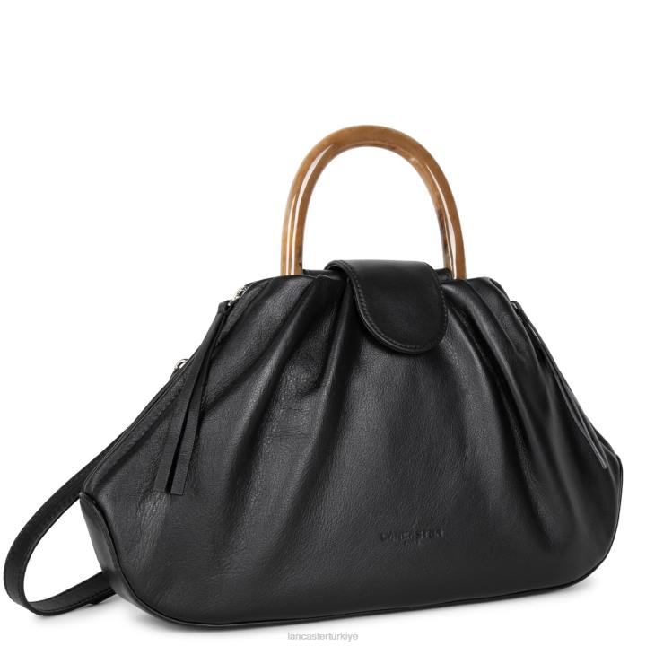 kadınlar çanta yumuşak mermer kara Lancaster Paris çanta H0LP3689