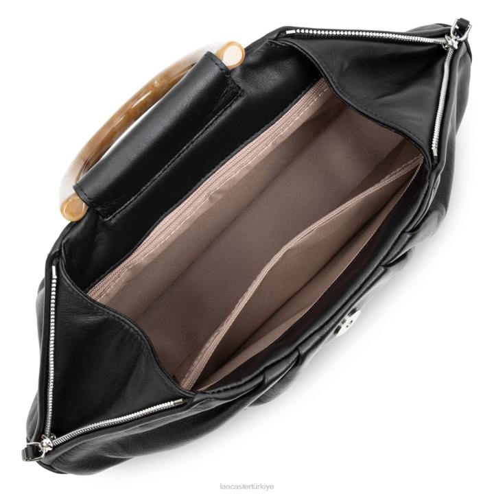 kadınlar çanta yumuşak mermer kara Lancaster Paris çanta H0LP3689