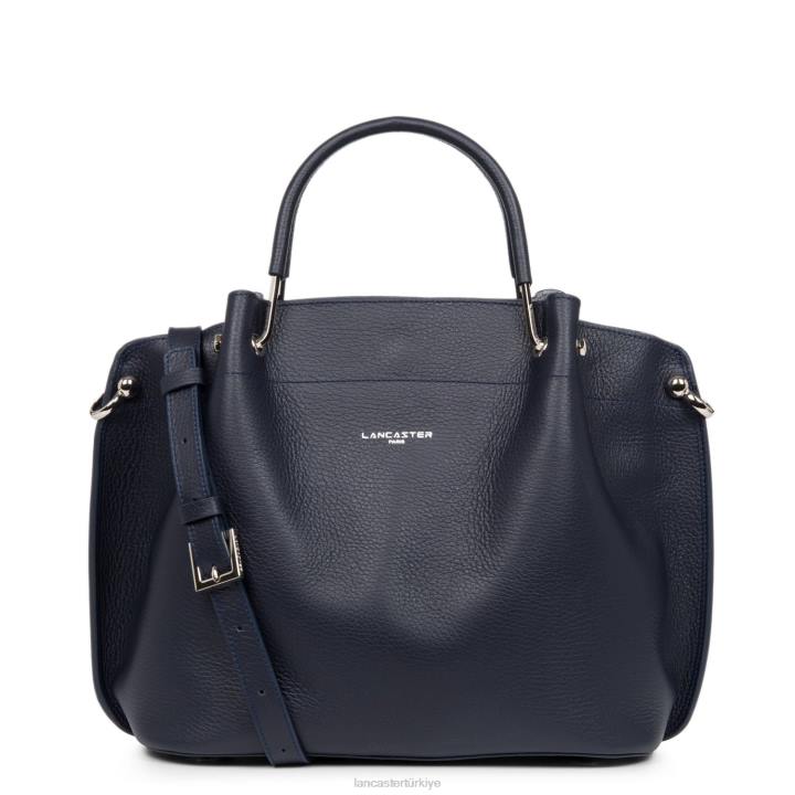 kadınlar büyük çanta foulonne çift bleu fonce-in-argent Lancaster Paris çanta H0LP2937