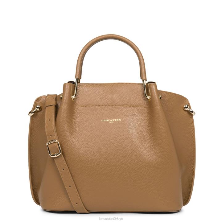 kadınlar büyük çanta foulonne çift kara deve Lancaster Paris çanta H0LP2940